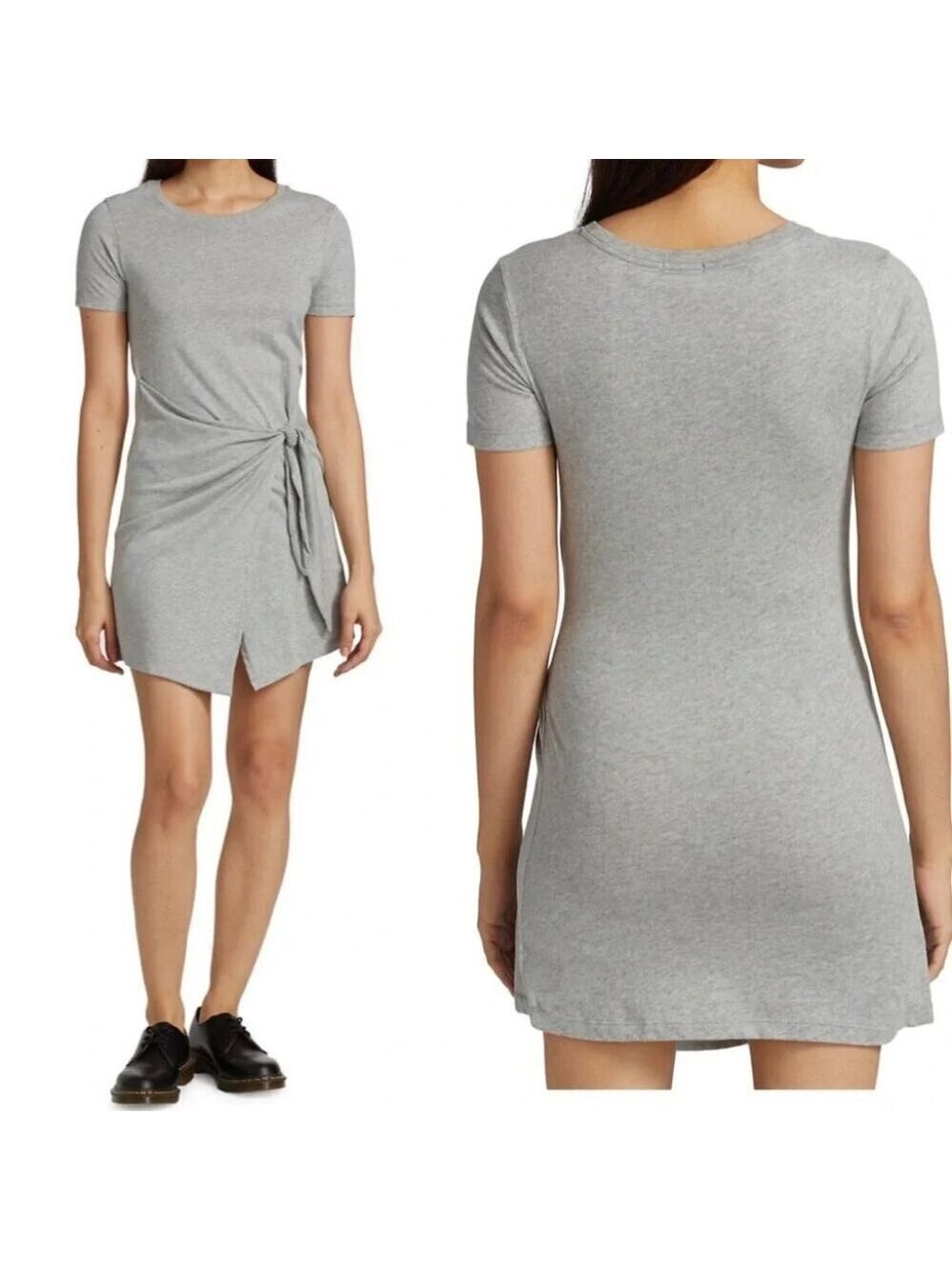 New Rails Edie Tie-Waist T-Shirt Dress Grey size XL
